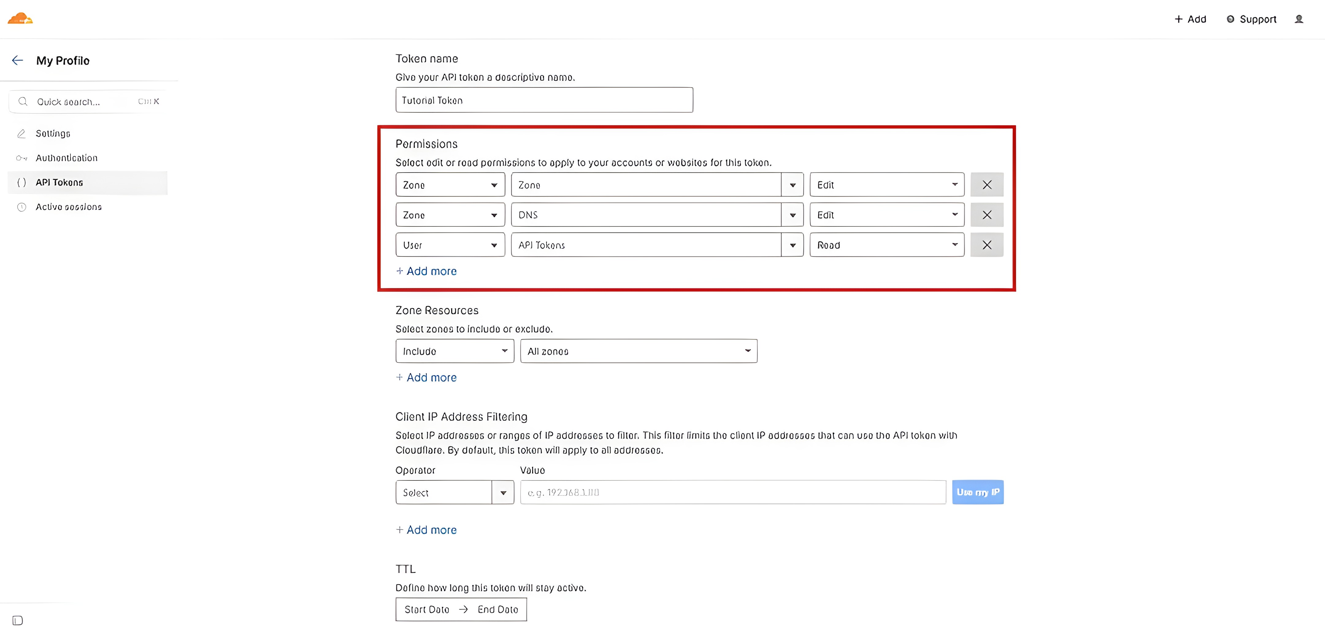 Permissions setup